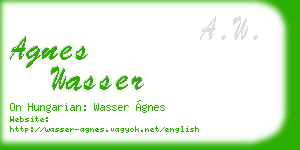agnes wasser business card